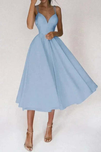 Vienna v Neck Midi Dress