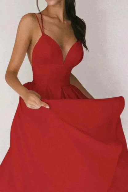 Vienna v Neck Midi Dress