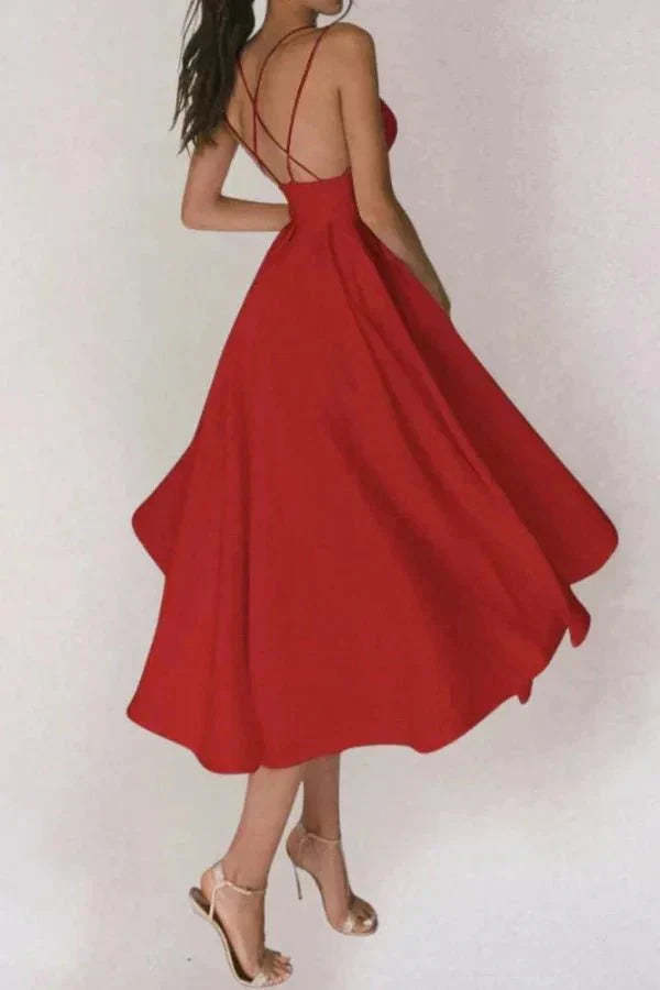 Vienna v Neck Midi Dress