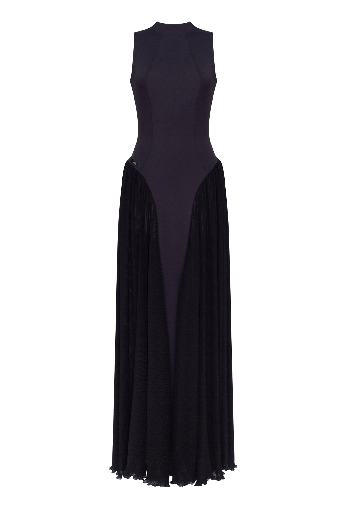 Vittoria Mock Neck Maxi Dress - Black