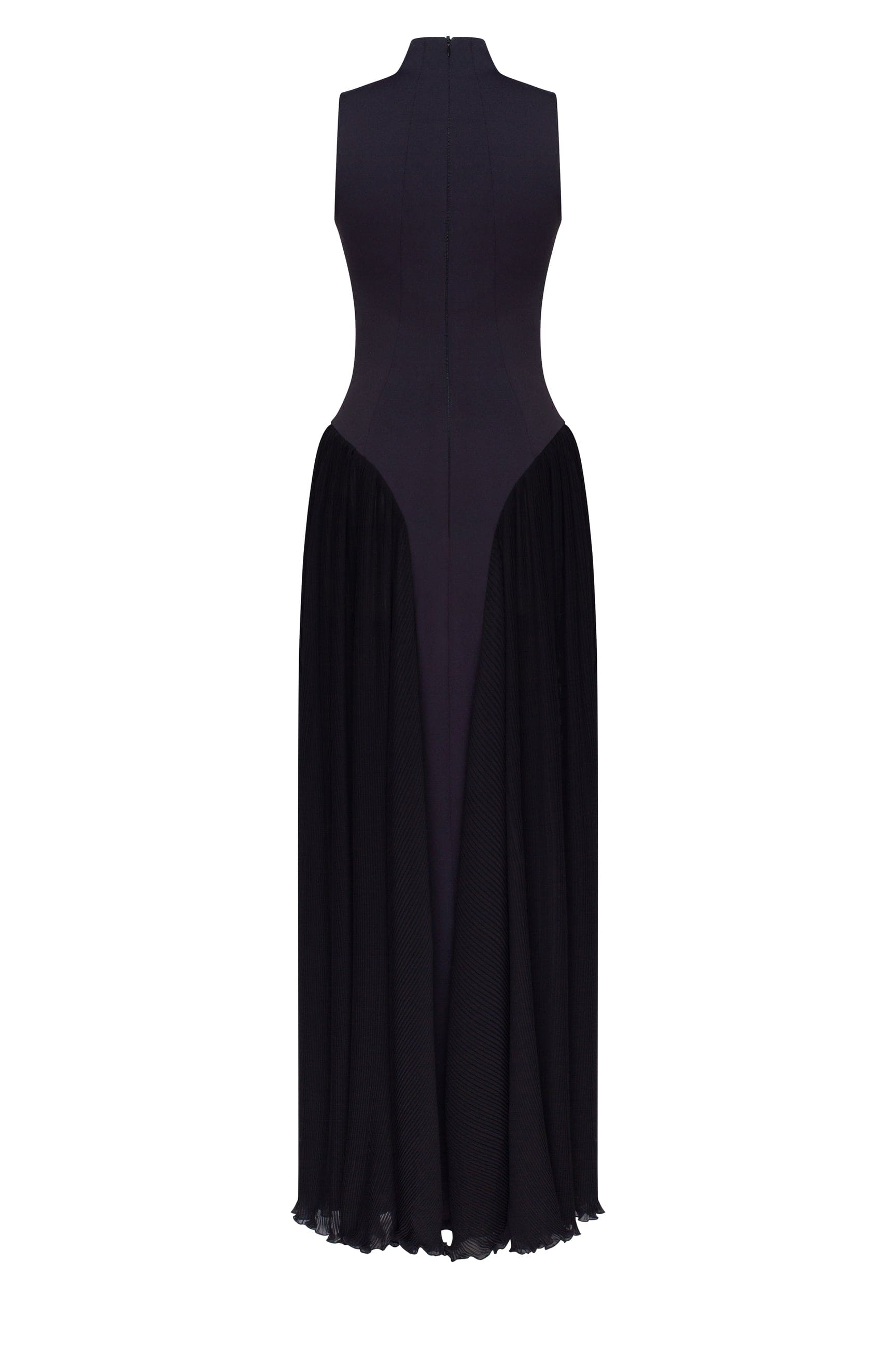 Vittoria Mock Neck Maxi Dress - Black