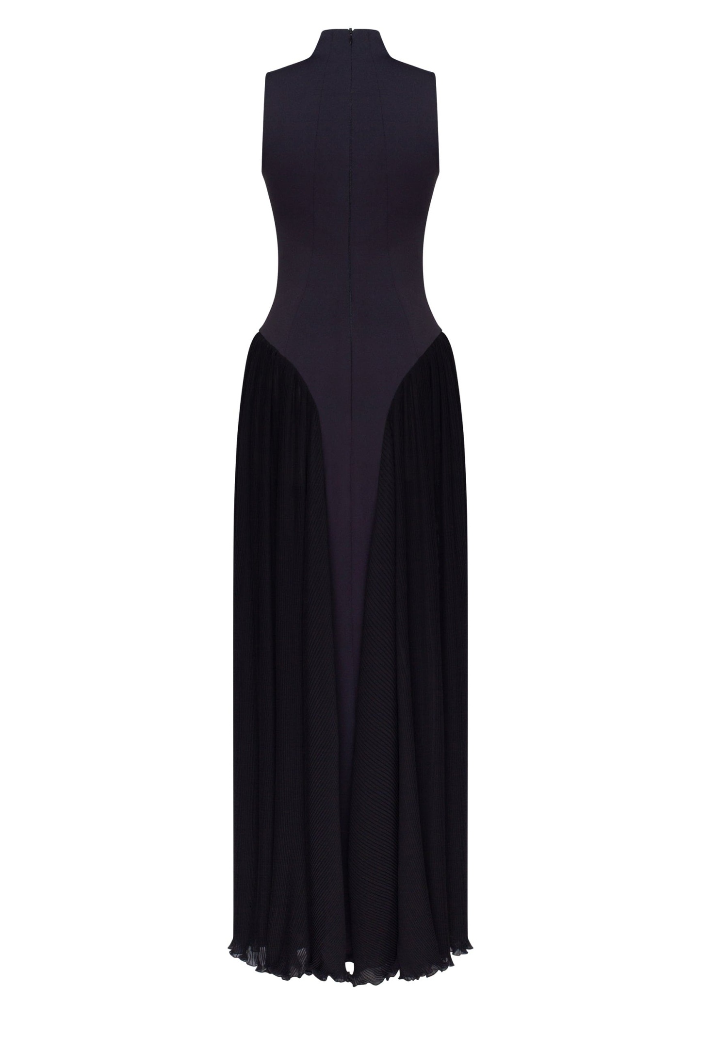 Vittoria Mock Neck Maxi Dress - Black