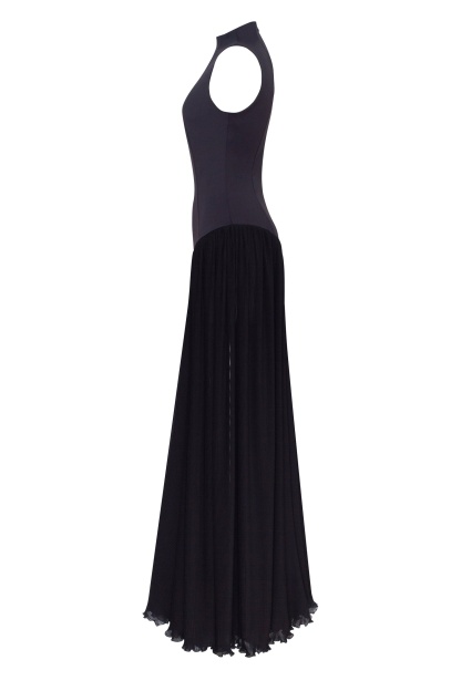 Vittoria Mock Neck Maxi Dress - Black