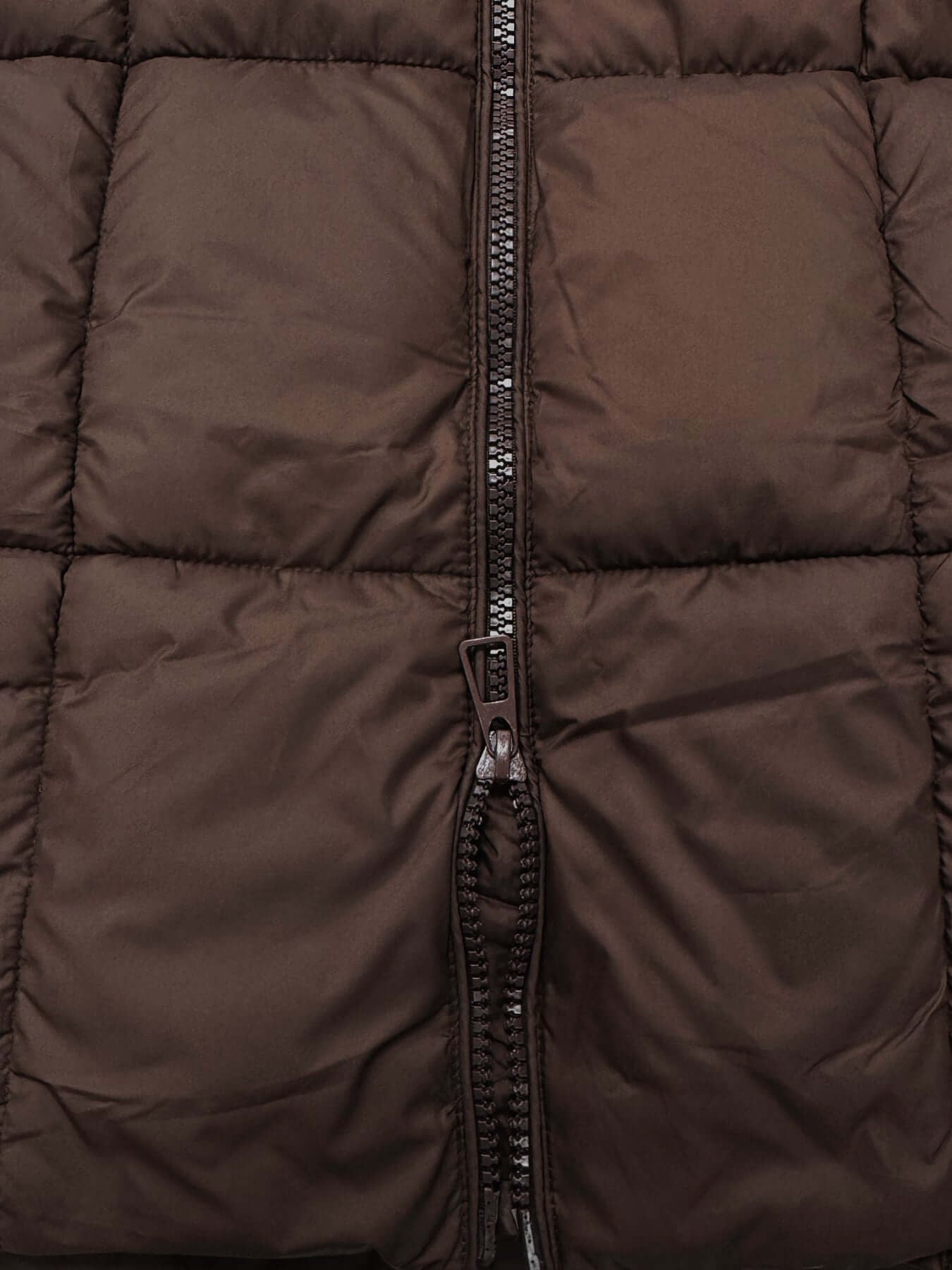 Yessenia Hooded Drawstring Puffer Parka - Brown