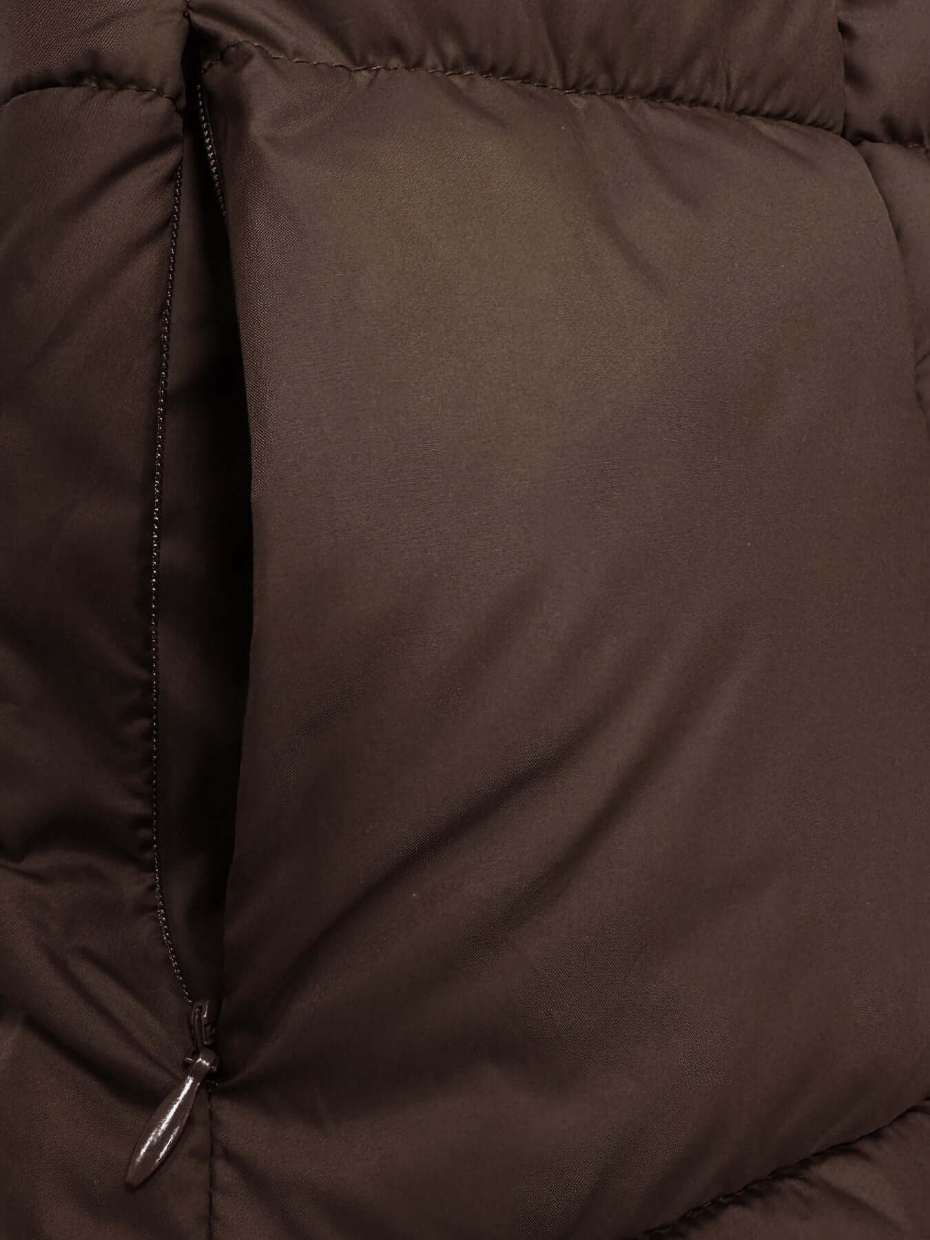 Yessenia Hooded Drawstring Puffer Parka - Brown