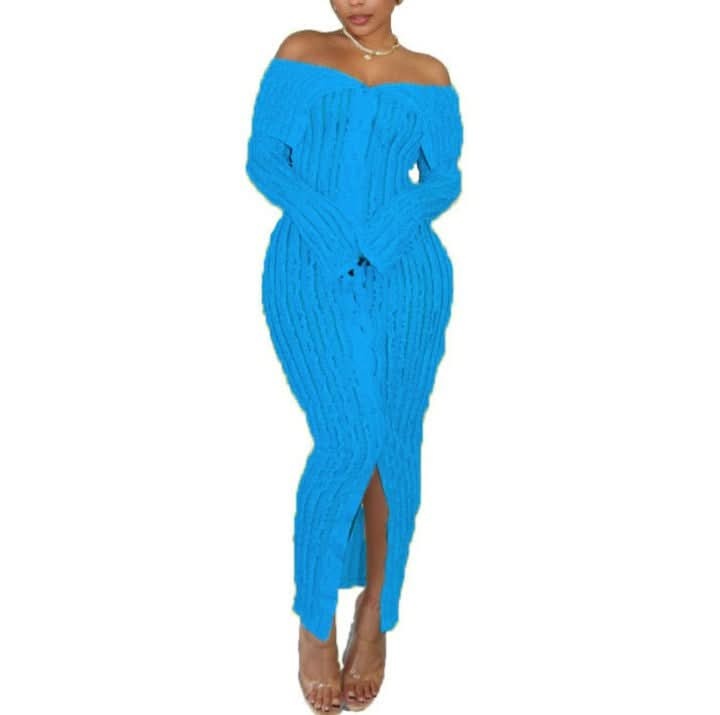 Women's Cocktail Off Shoulder Long Sleeve Midi Dress - product image 5