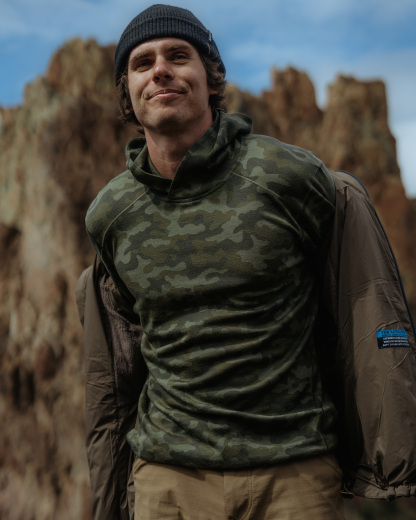 Invigoratr™ Merino Hoody - GREEN CAMO