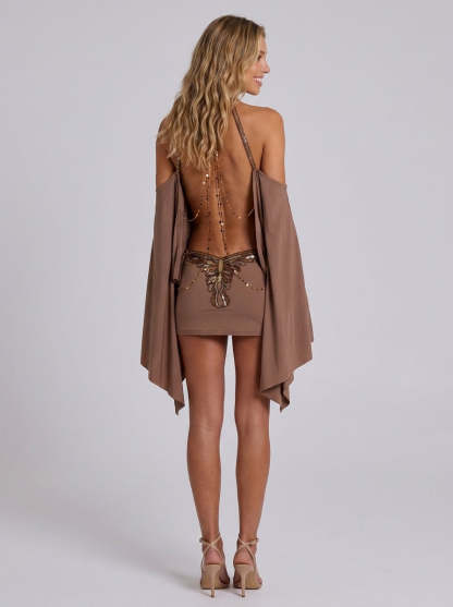 Cleo Butterfly Embellished Mini Dress