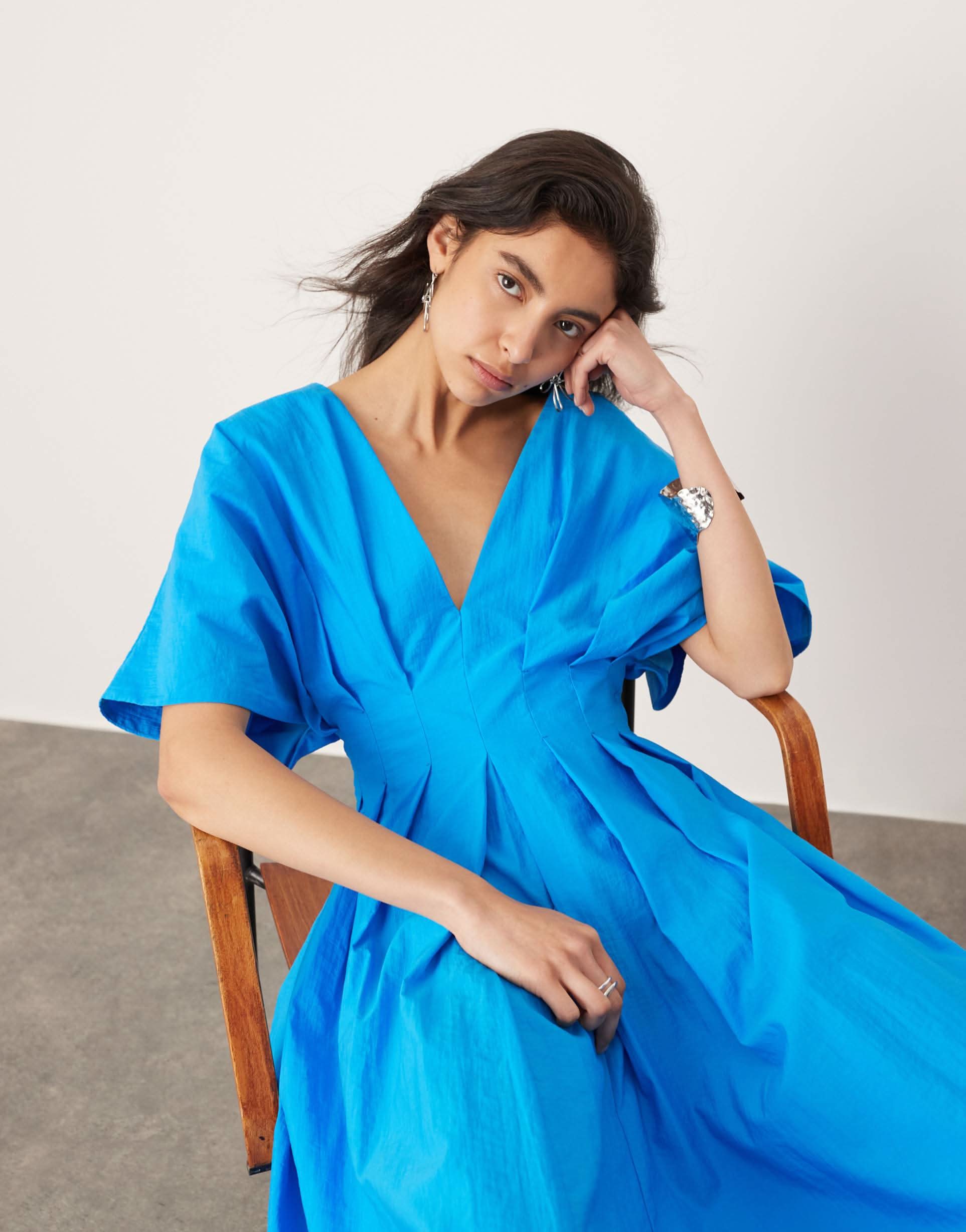 Adeline Pleated Midi Dress