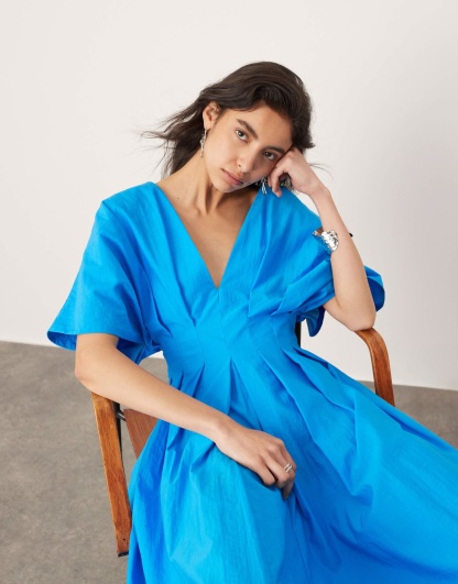Adeline Pleated Midi Dress