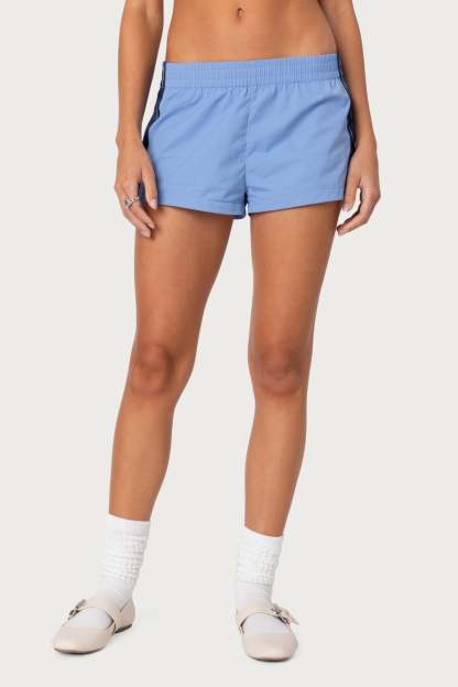 Nikki Nylon Shorts - BLUE