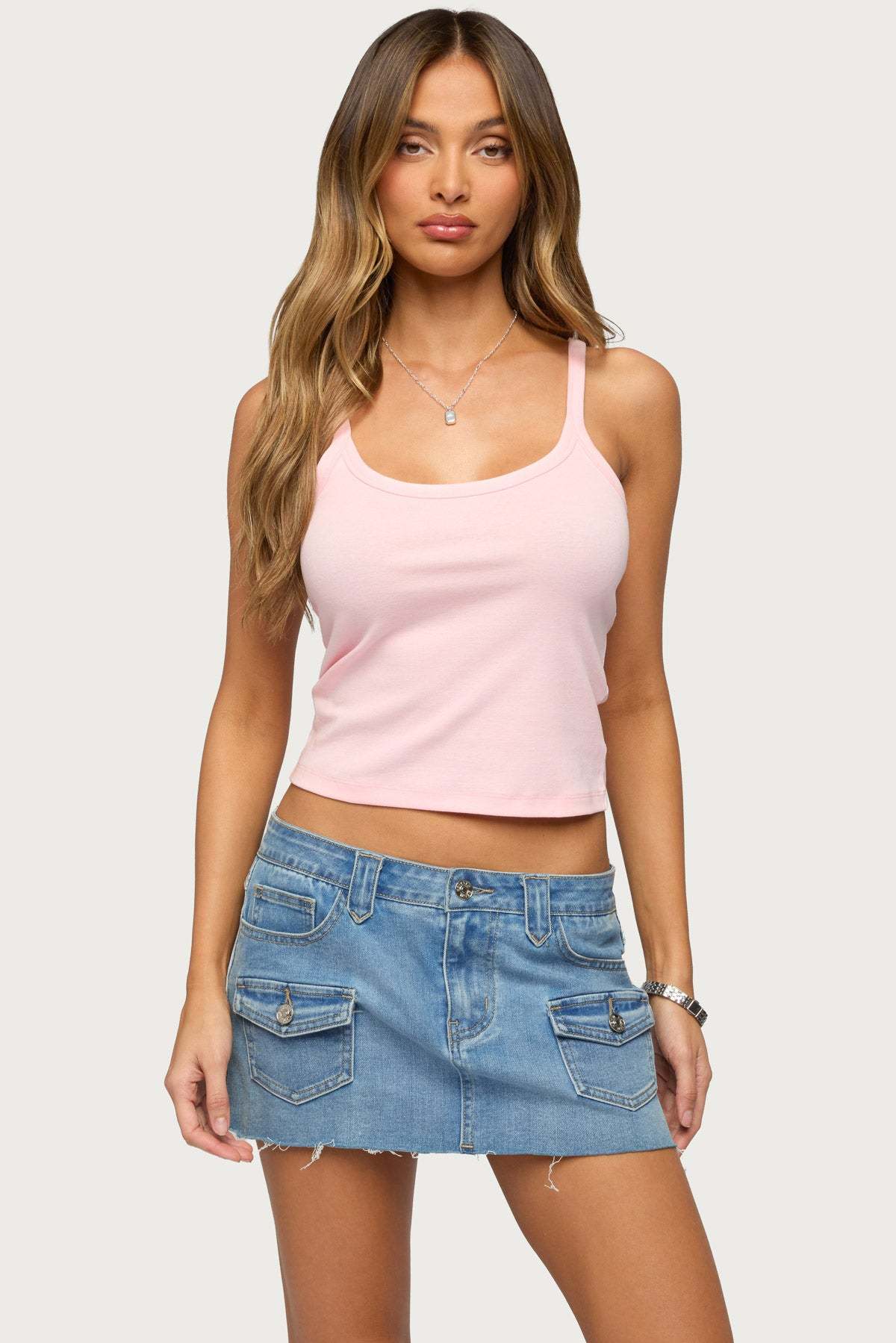 Basic Babe Tank Top - LIGHT-PINK