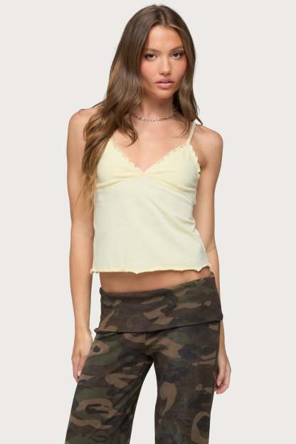 Glendon Babydoll Top - LIGHT-YELLOW