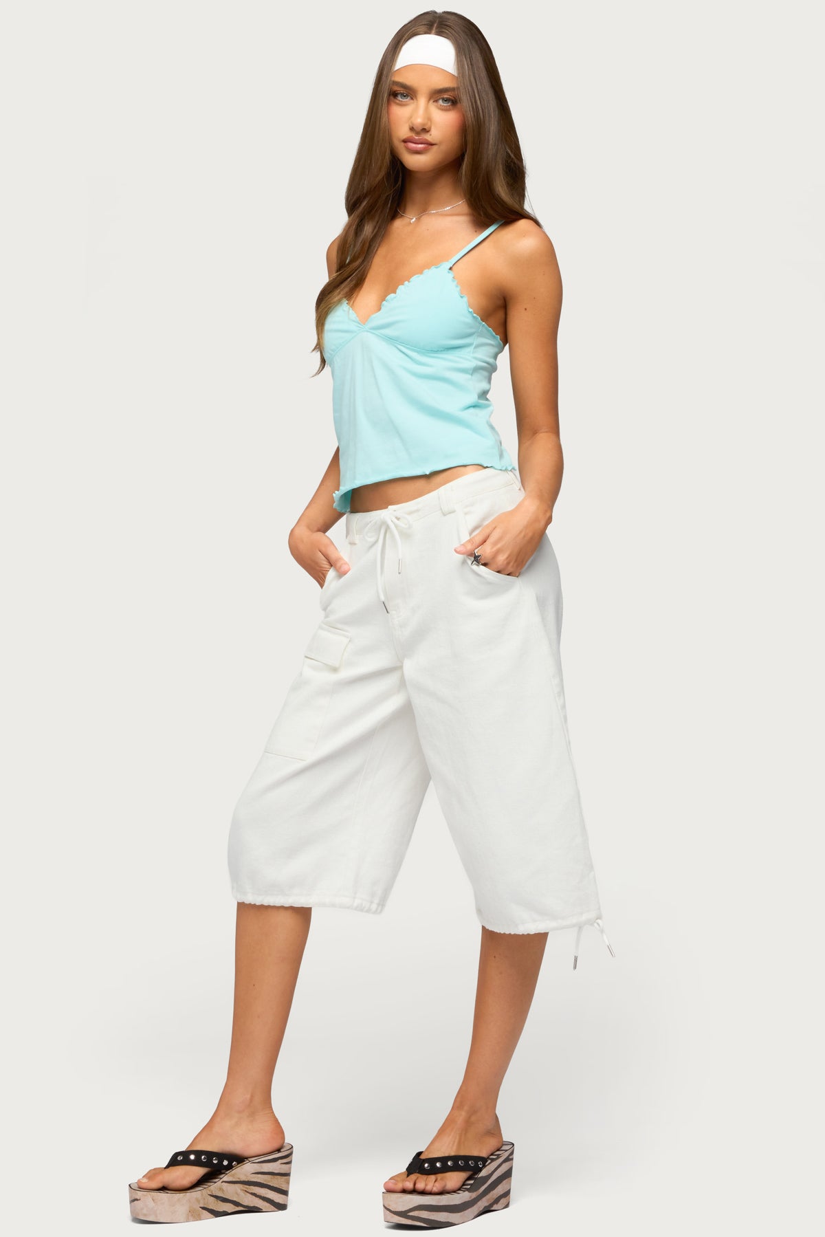 Glendon Babydoll Top - TURQUOISE