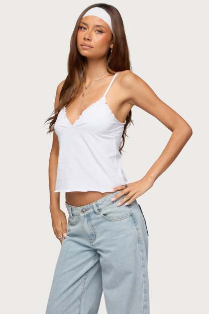 Glendon Babydoll Top - WHITE