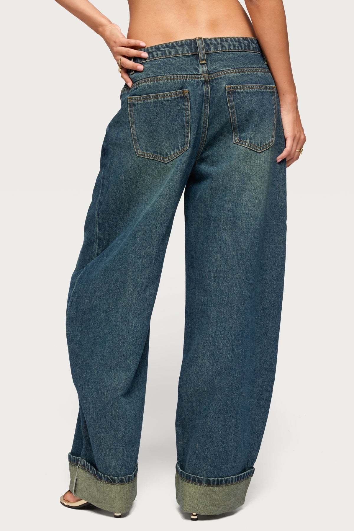 Kella Low Rise Baggy Jeans - TWILIGHT-BLUE