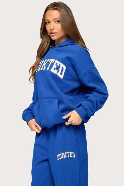 Edikted Crush Oversized Hoodie - BLUE