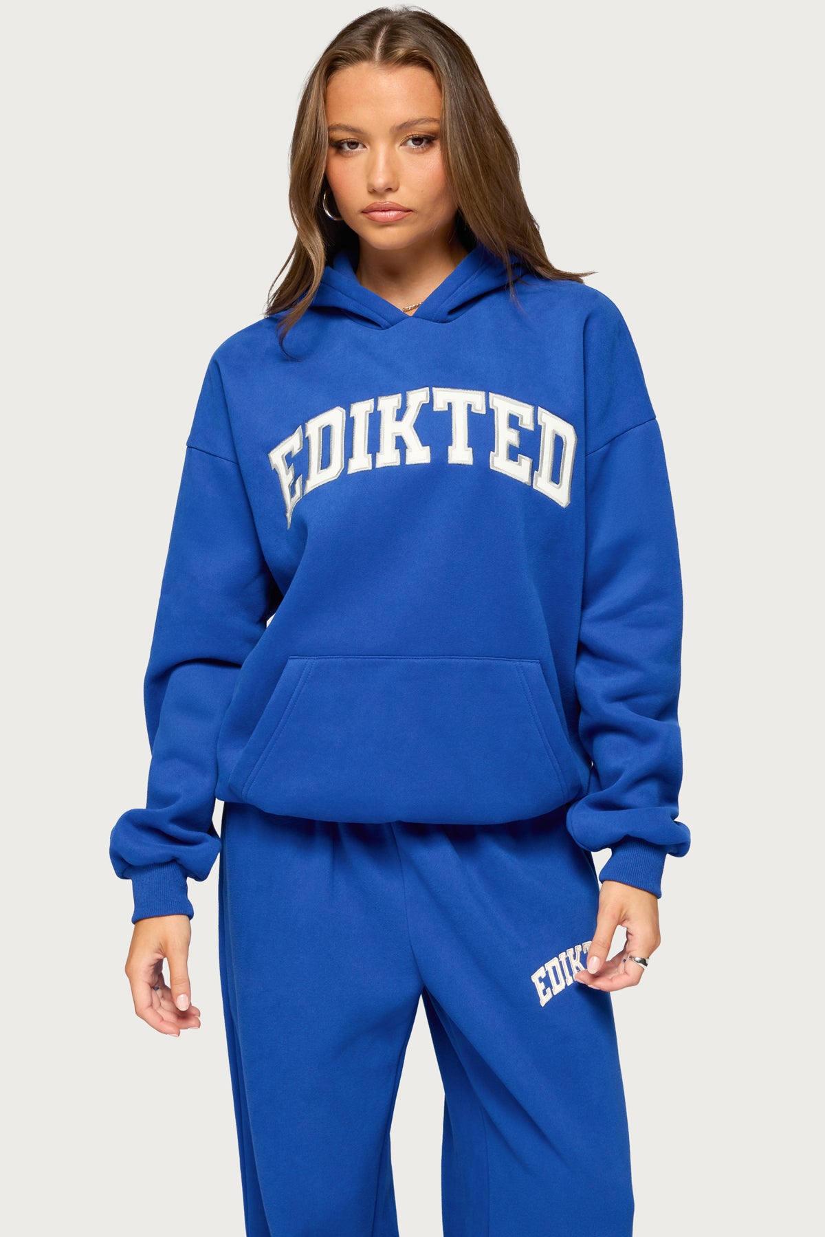 Edikted Crush Oversized Hoodie - BLUE