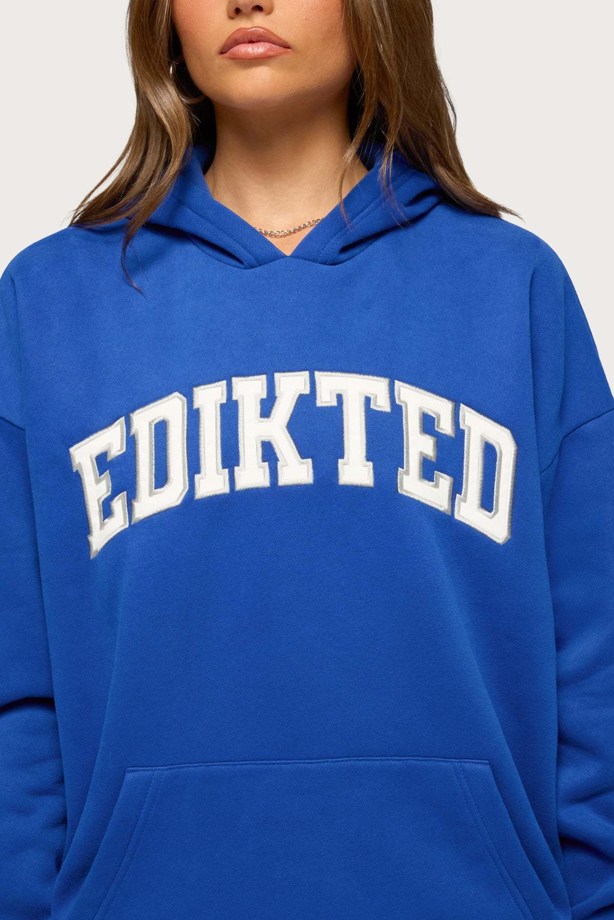 Edikted Crush Oversized Hoodie - BLUE