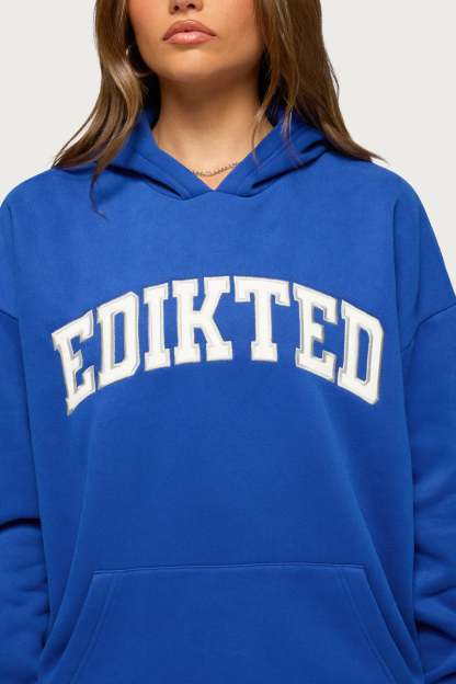 Edikted Crush Oversized Hoodie - BLUE