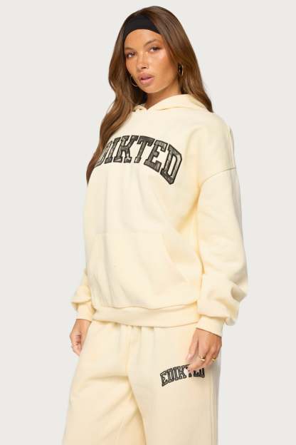 Edikted Crush Oversized Hoodie - BUTTER