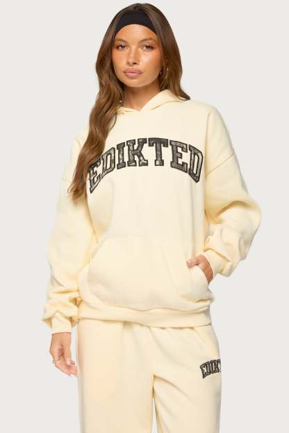 Edikted Crush Oversized Hoodie - BUTTER