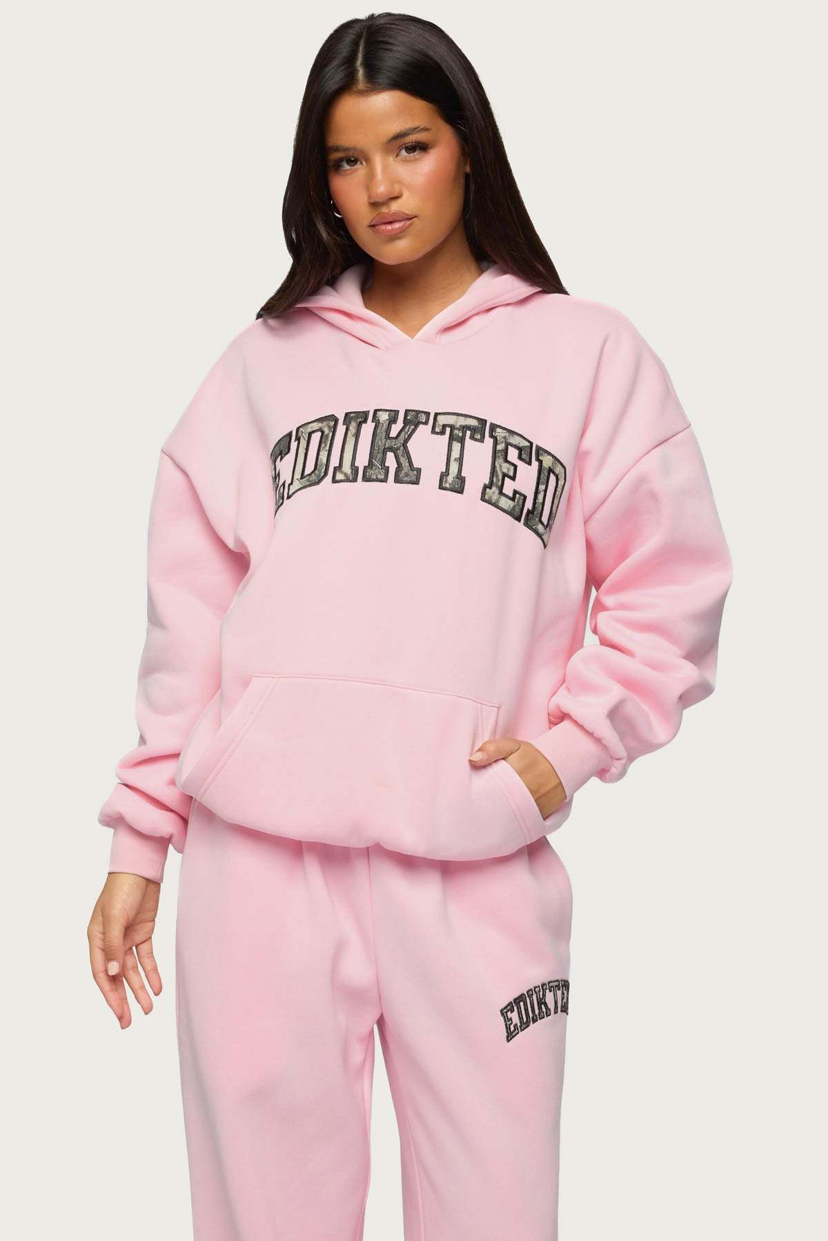 Edikted Crush Oversized Hoodie - LIGHT-PINK