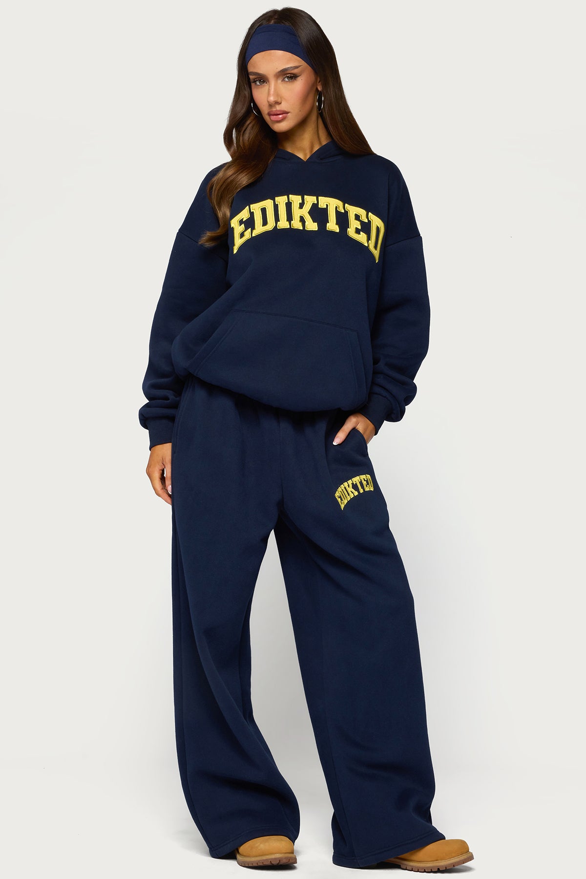 Edikted Crush Oversized Hoodie - NAVY