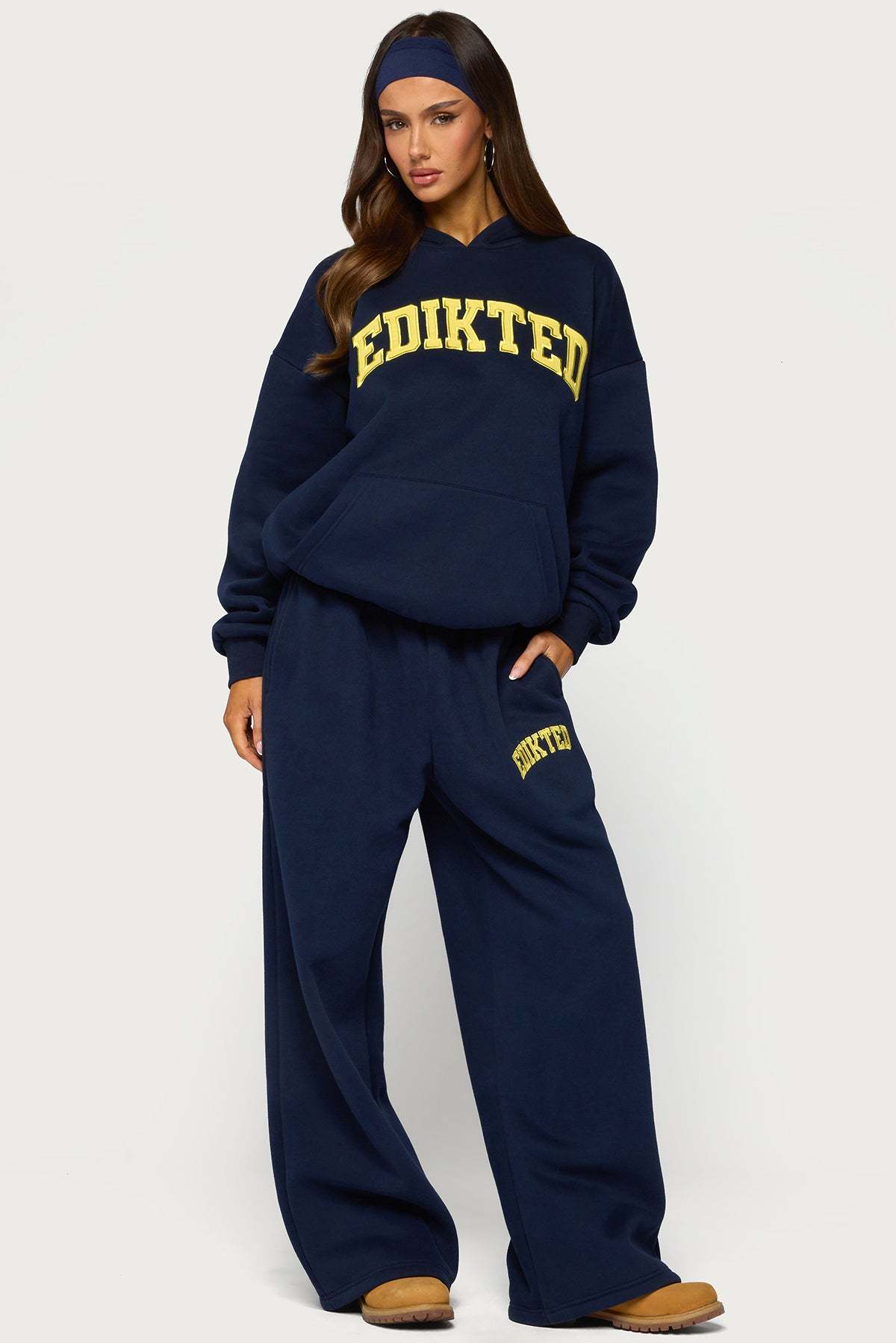 Edikted Crush Oversized Hoodie - NAVY