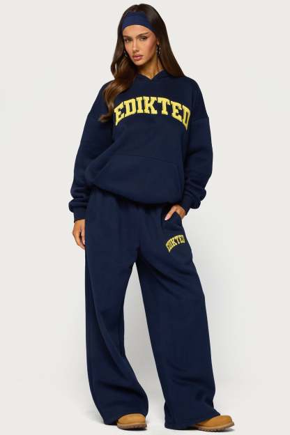 Edikted Crush Oversized Hoodie - NAVY