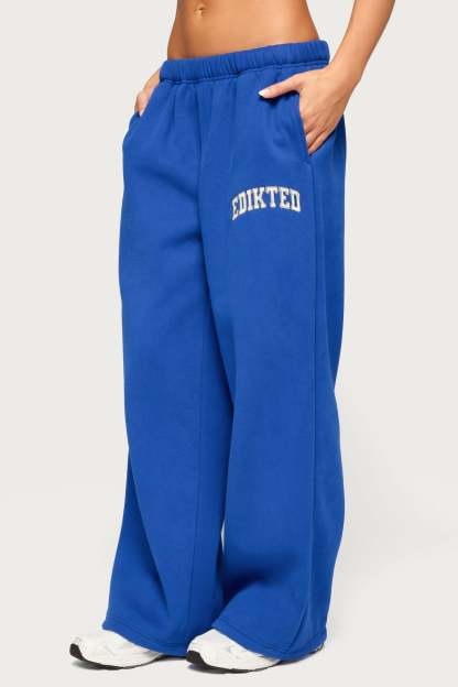 Edikted Crush Sweatpants - BLUE
