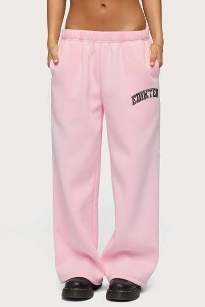 Edikted Crush Sweatpants - LIGHT-PINK