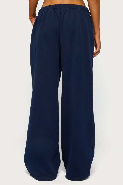 Edikted Crush Sweatpants - NAVY