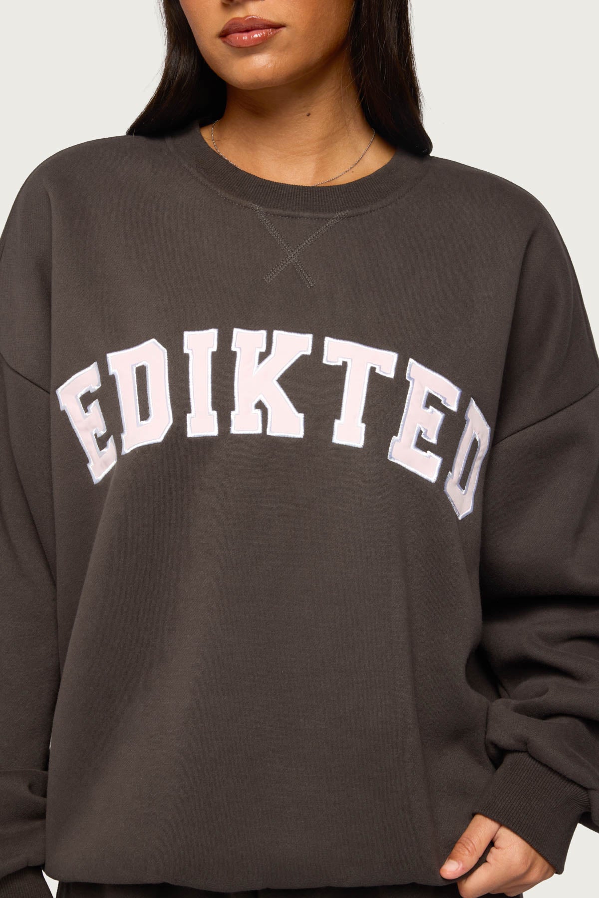 Edikted Major Sweatshirt - CHARCOAL