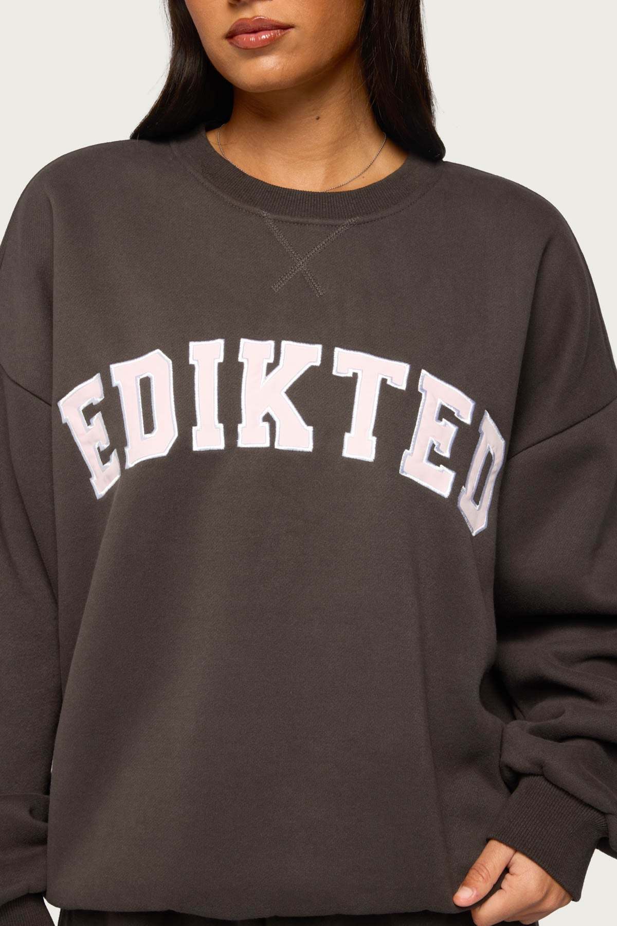 Edikted Major Sweatshirt - CHARCOAL