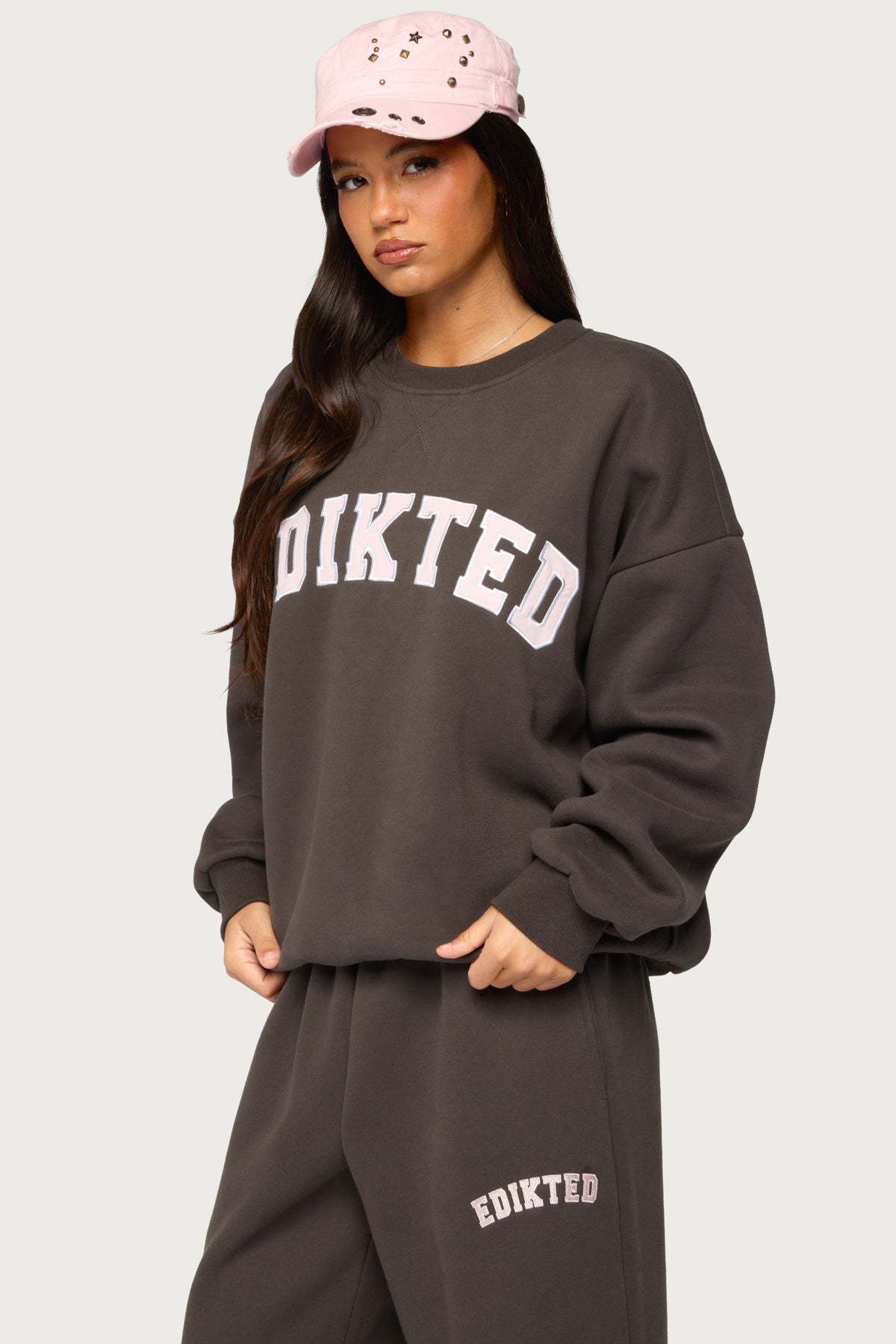 Edikted Major Sweatshirt - CHARCOAL