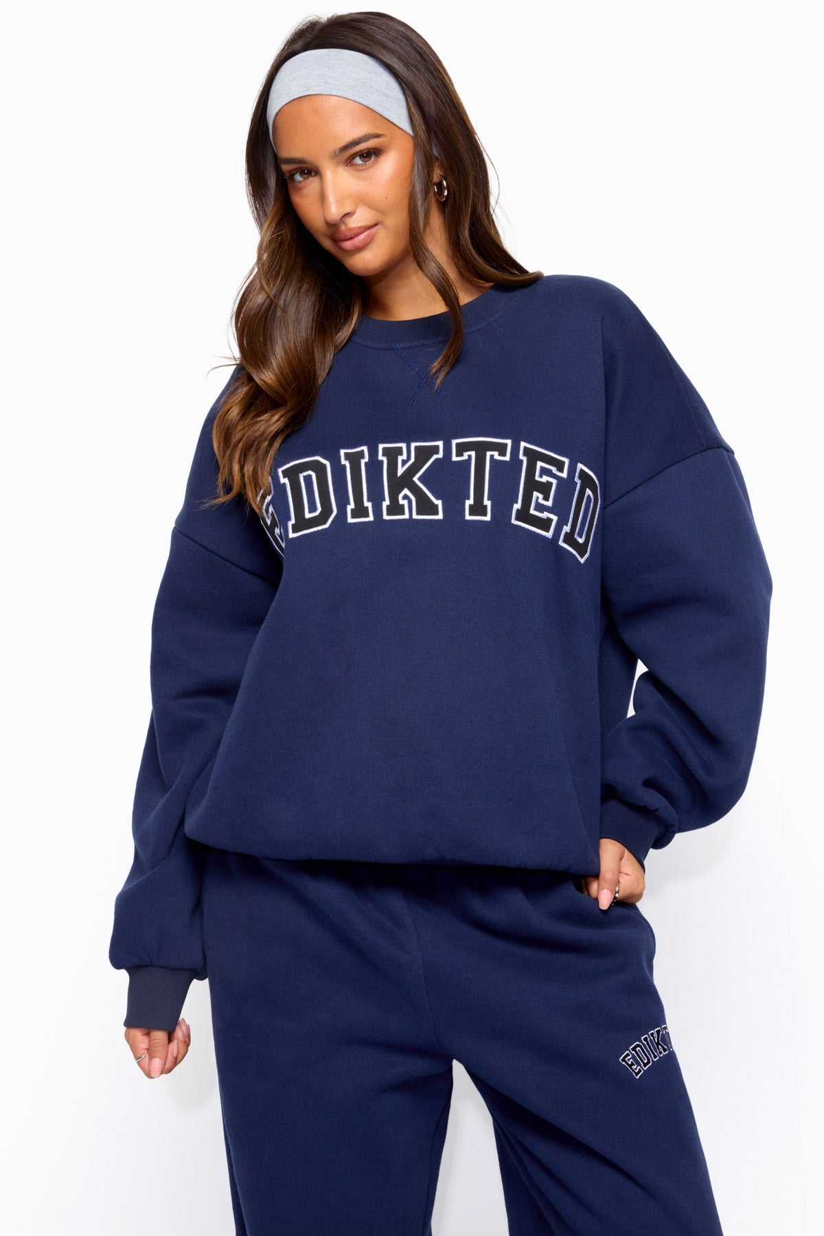 Edikted Major Sweatshirt - NAVY