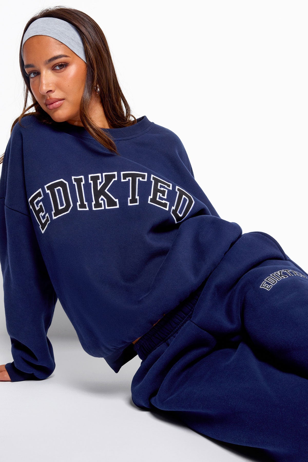 Edikted Major Sweatshirt - NAVY