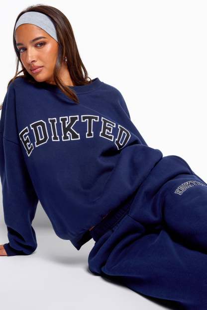 Edikted Major Sweatshirt - NAVY