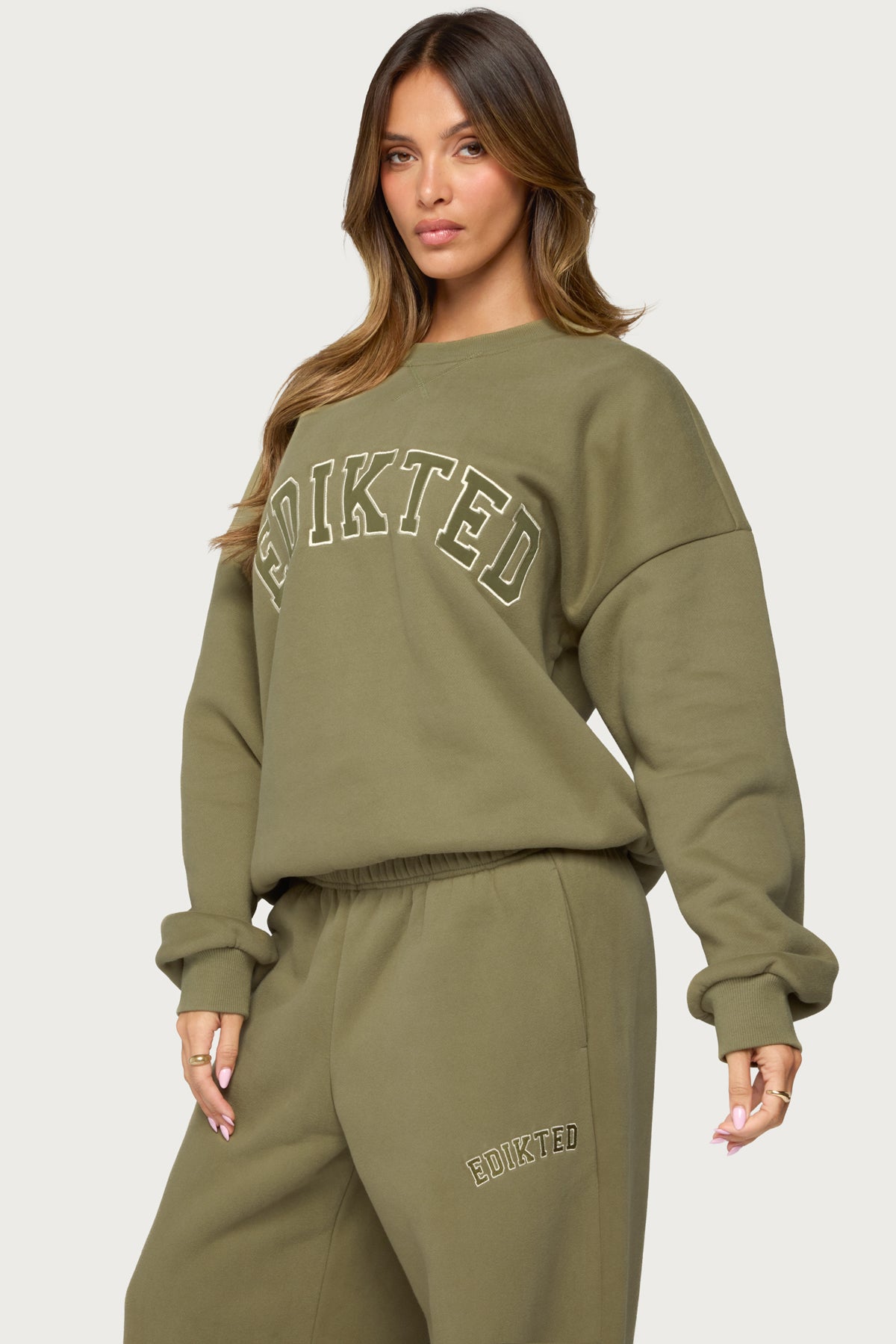 Edikted Major Sweatshirt - OLIVE