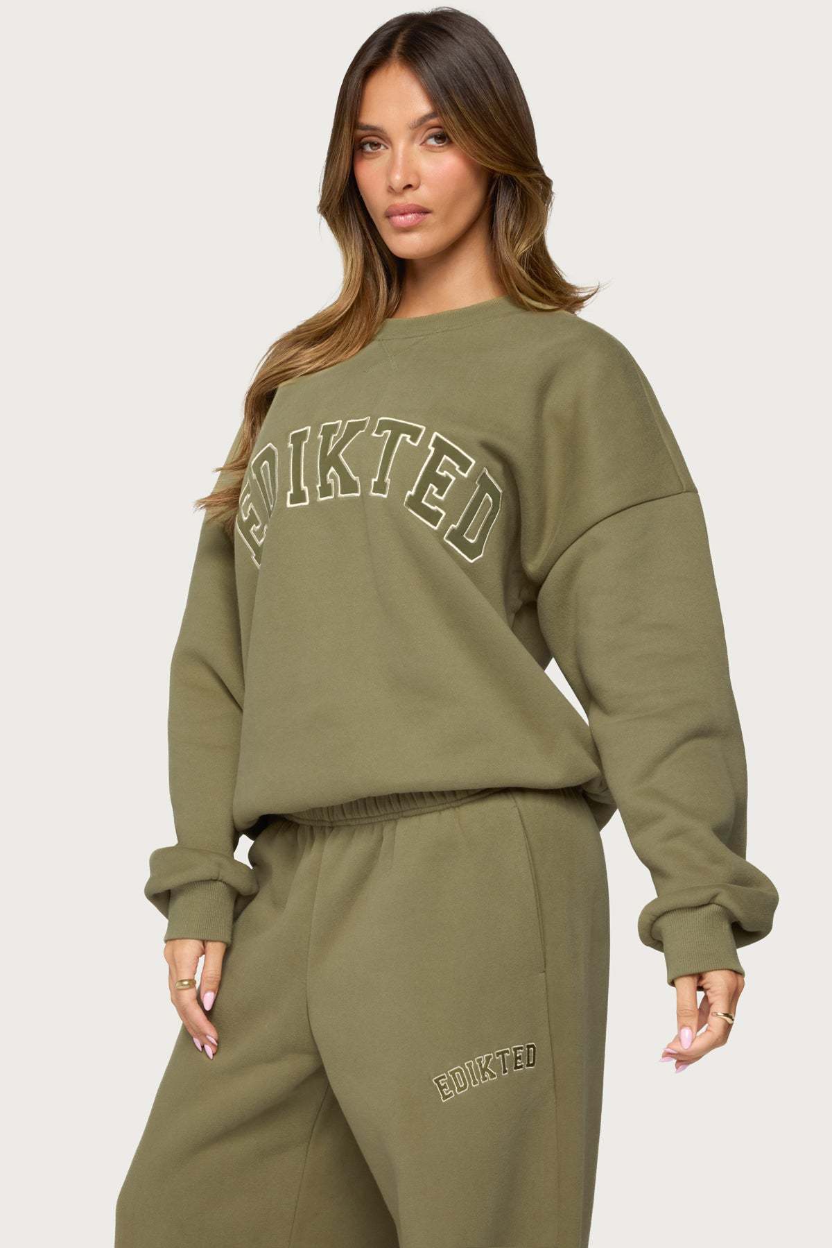 Edikted Major Sweatshirt - OLIVE