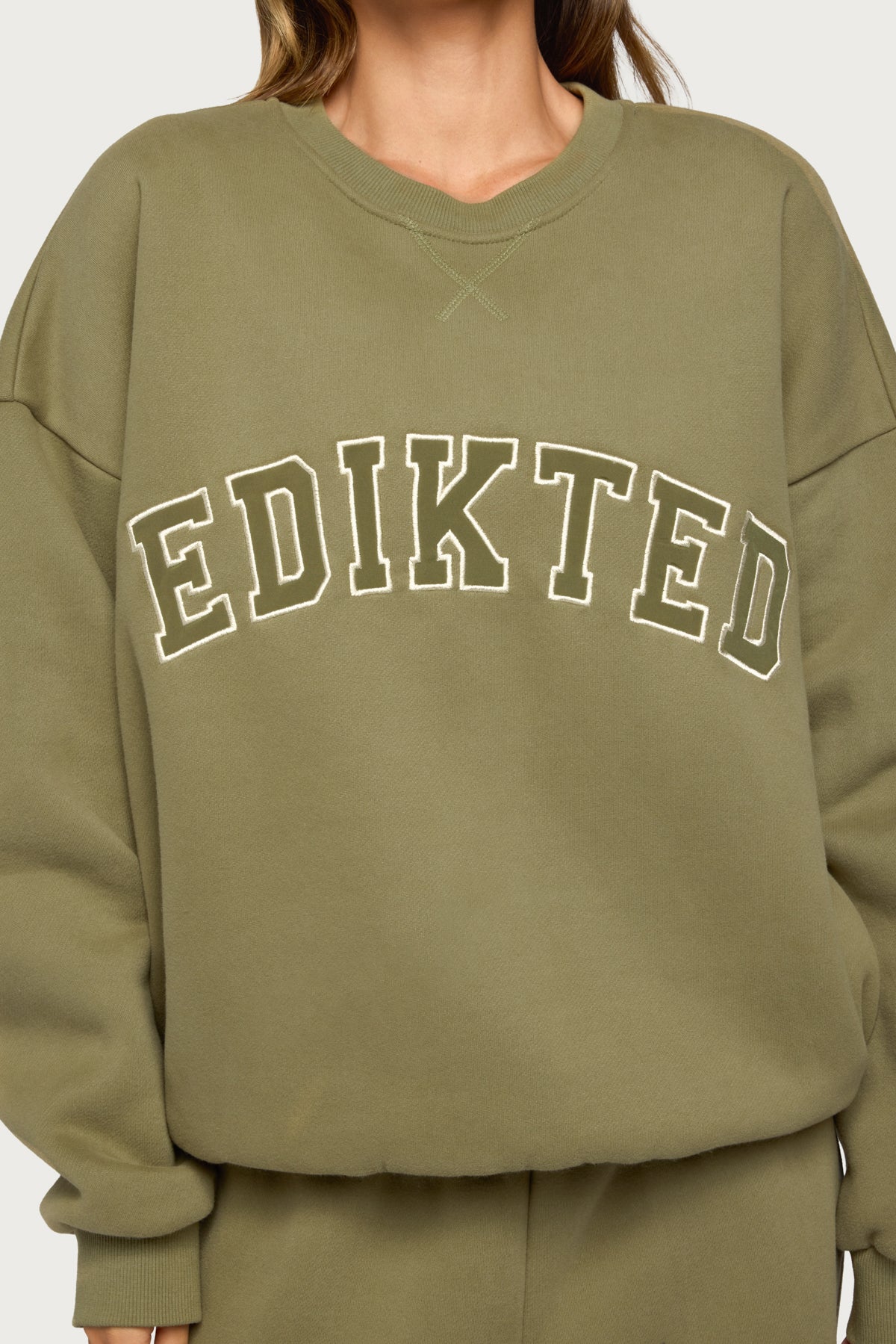Edikted Major Sweatshirt - OLIVE