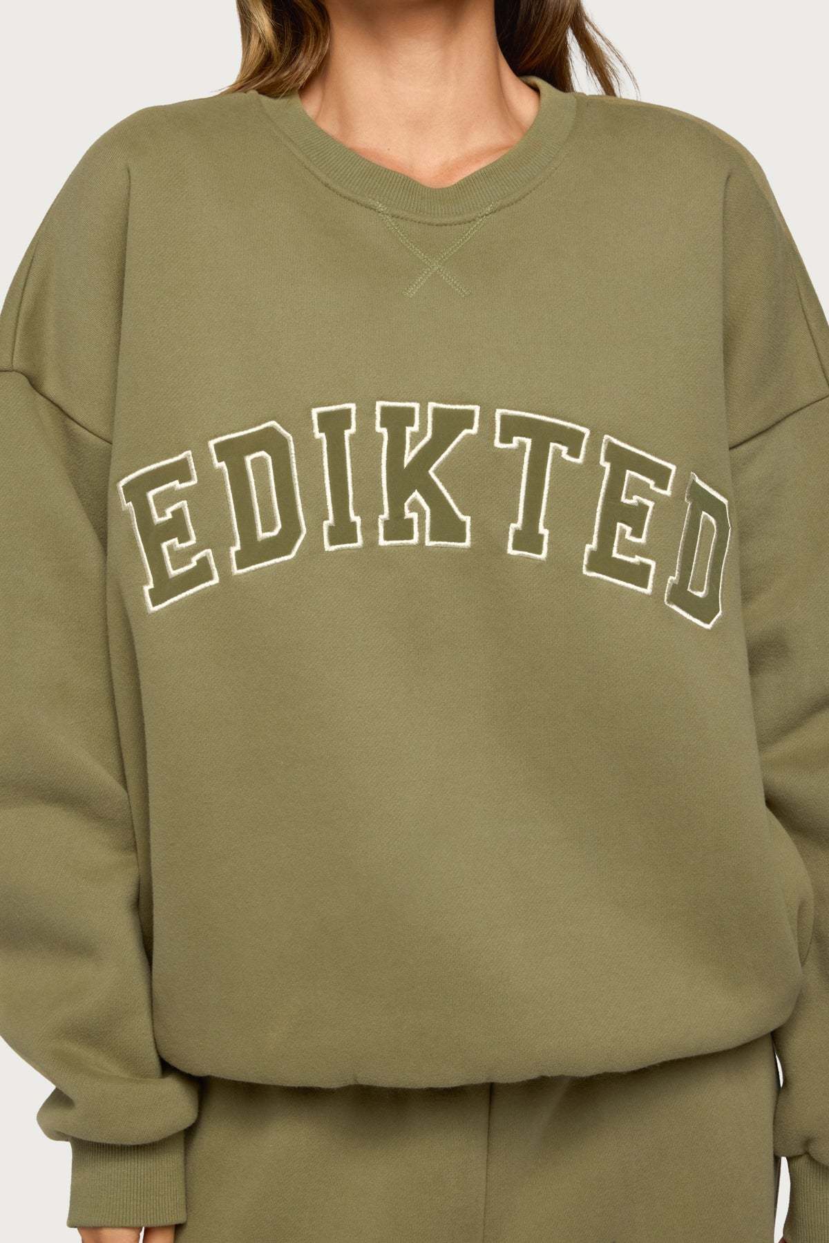 Edikted Major Sweatshirt - OLIVE