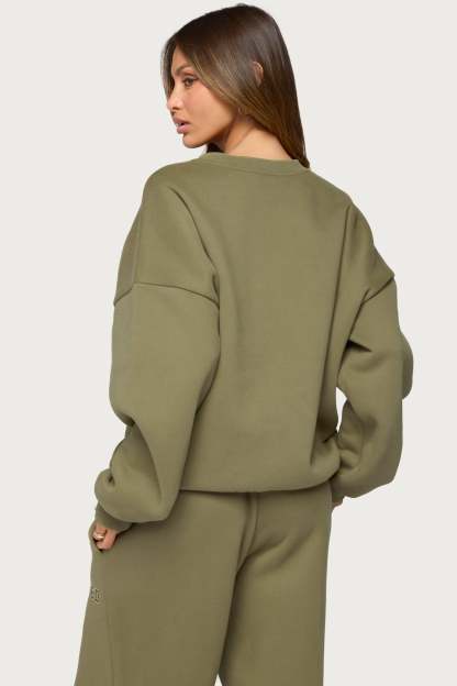 Edikted Major Sweatshirt - OLIVE