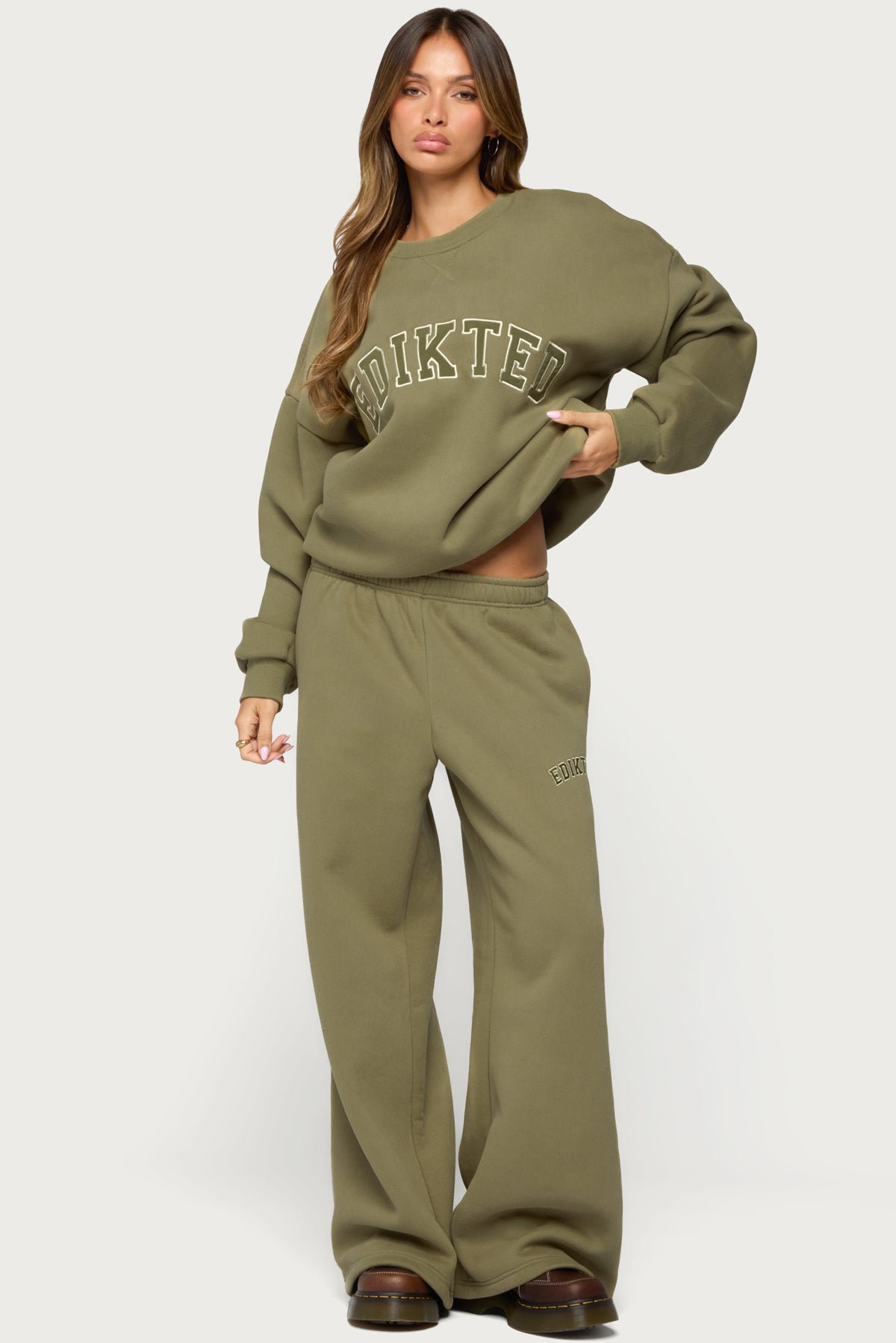 Edikted Major Sweatshirt - OLIVE