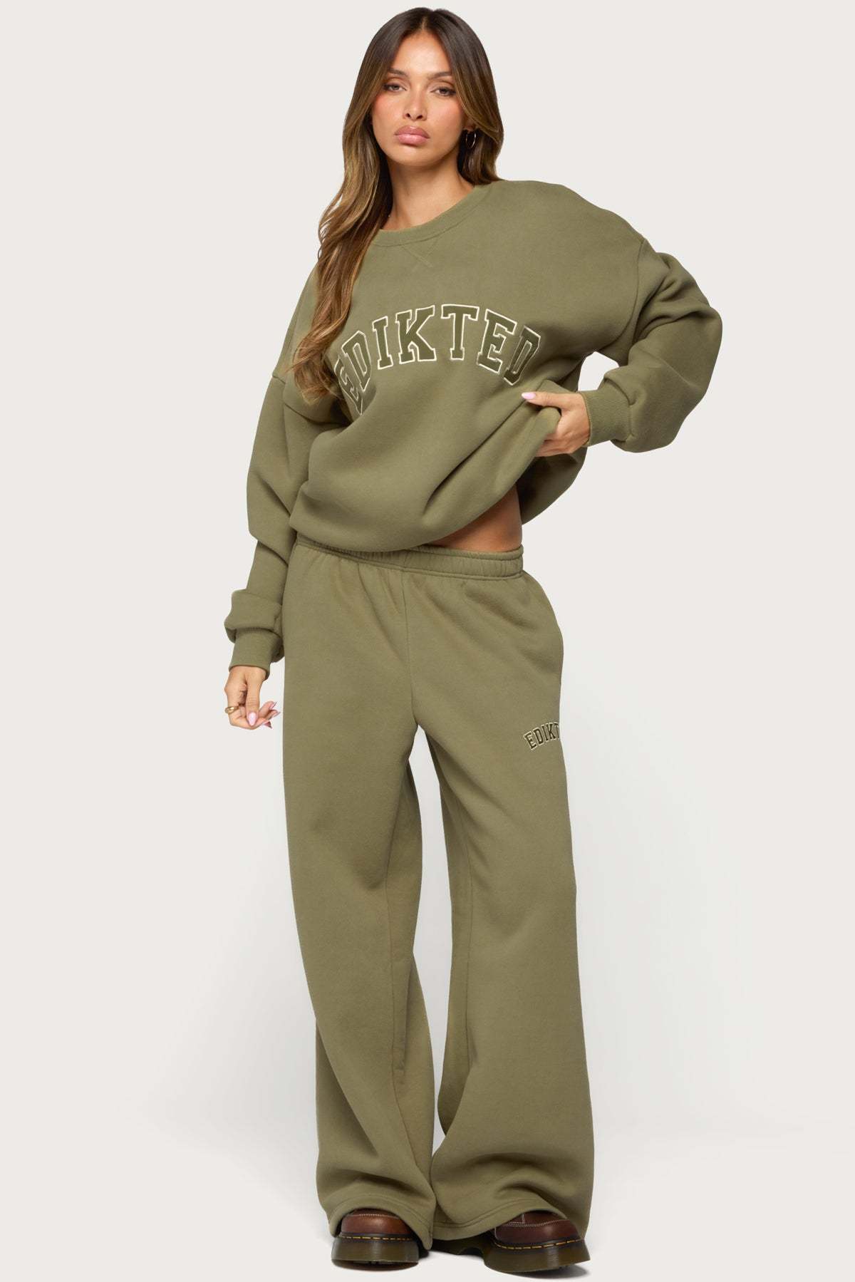 Edikted Major Sweatshirt - OLIVE