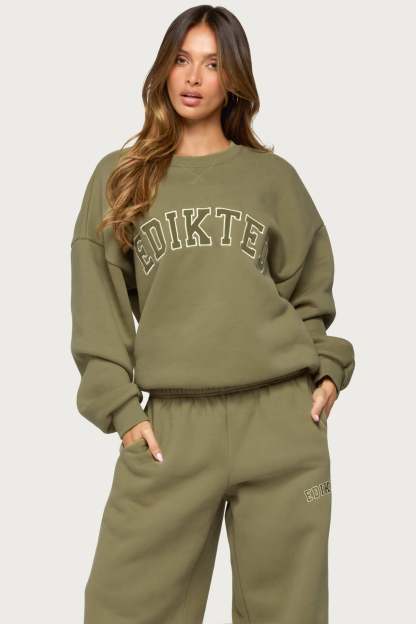 Edikted Major Sweatshirt - OLIVE