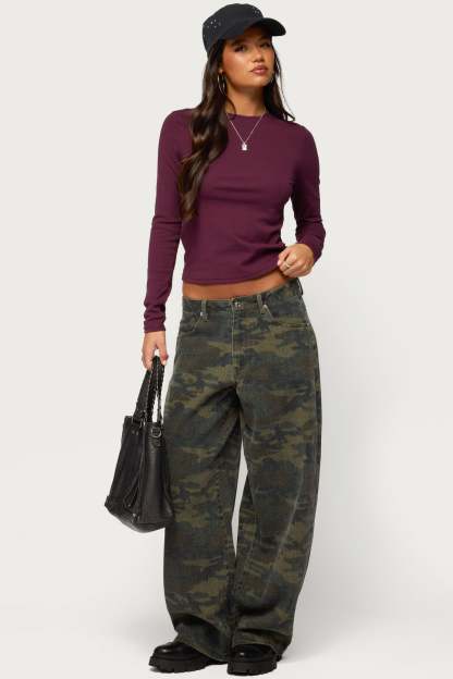 Kiyan Long Sleeve T Shirt - PLUM