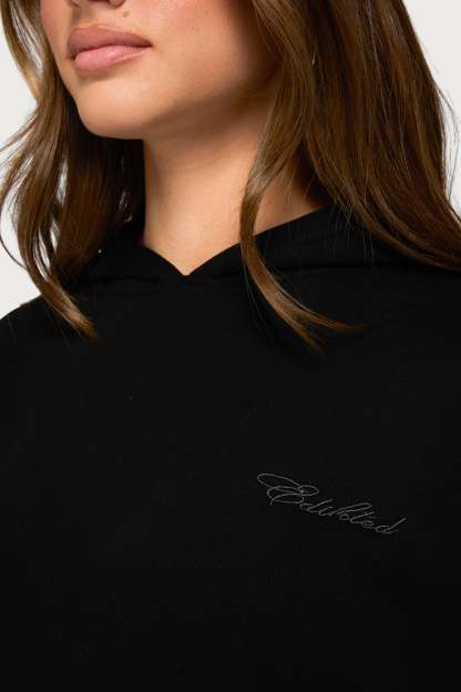 Basic Girl Oversized Edikted Hoodie - BLACK