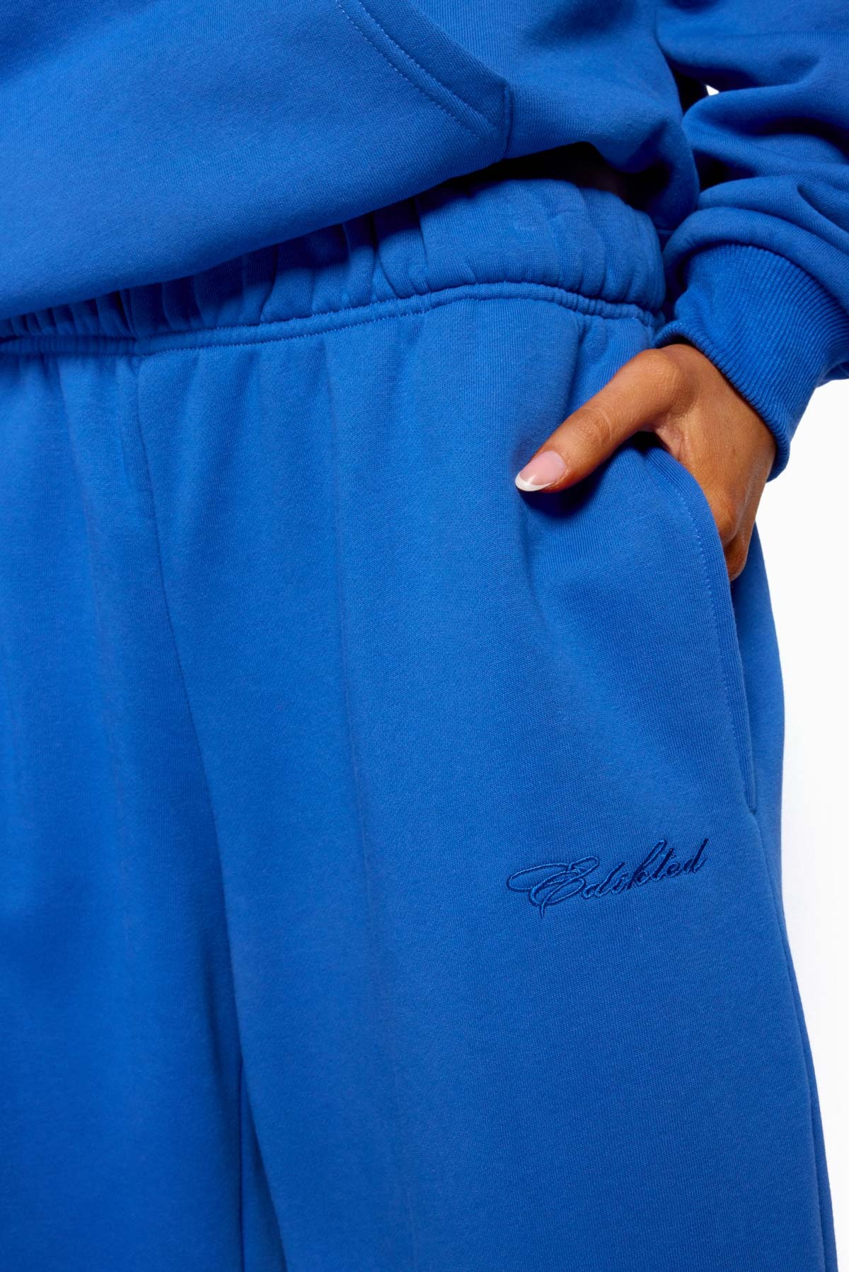 Basic Girl Wide Leg Edikted Sweatpants - BLUE